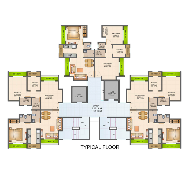 Raunak Bliss Thane Floor Plan